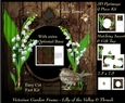 Victorian Secret Garden - Lilly Of The Valley & Thrush Frame & Card Kit Pyrimage/Pyramid + Insert & Tag