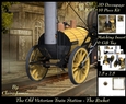 The Old Victorian Train Station 22 - Rocket - Travel Adventures - 3D Decoupage Insert & Tag