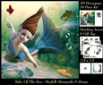 Tales Of The Sea - Merfolk Mermaids & Sirens 11 - Special 3D Decoupage + Insert & Tag