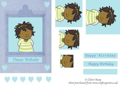 Birthday Girl Pyramid Craft Sheet