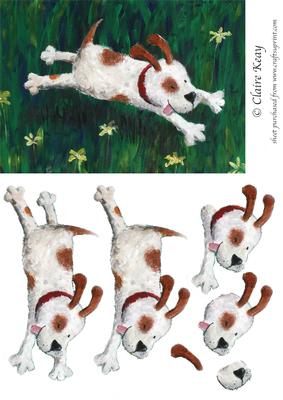 Run Dog! Step by Step Decoupage Sheet