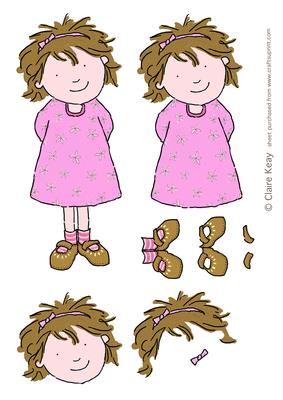 Girl in Pink Dress Step by Step Decoupage