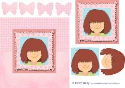 Pretty Pink Quick Female Decoupage Card