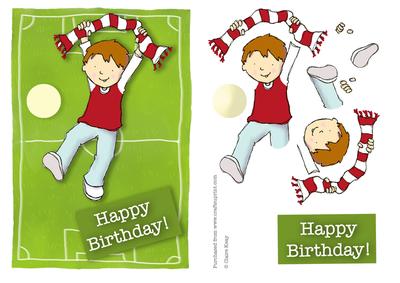 Football Supporter Happy Birthday Quick Card (arsenal)
