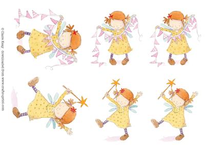 Watercolour Fairy Toppers - Sheet A