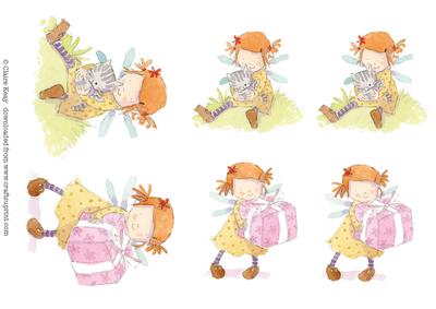 Watercolour Fairy Toppers - Sheet B