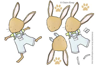 Bunny Decoupage Step by Step Bunny