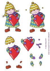 Girl with Heart Step by Step