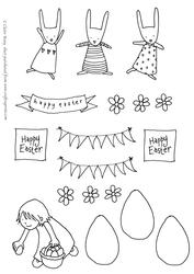 Easter Digital Stamp Craft Sheet