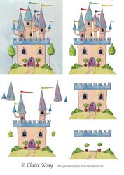 Princess Castle Step by Step Decoupage Craft Sheet