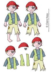 Pirate Boy Step by Step Decoupage Sheet