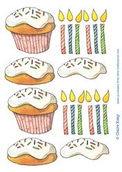 Fairy Cake and Candles Birthday Decoupage Sheet
