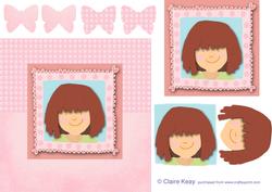 Pretty Pink Quick Female Decoupage Card