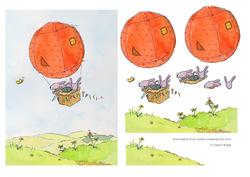 Bunnies in Hot Air Balloon Adventure Step by Step