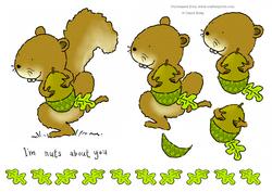 Cute Squirrel - 'i'm Nuts About You!' Step by Step