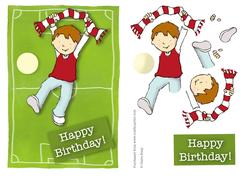 Football Supporter Happy Birthday Quick Card (arsenal)