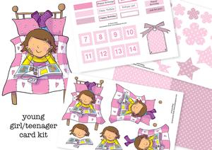 Young Girl/ Teenager Birthday 4 Sheet Kit