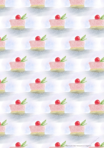 SWEET TREATS BACKGROUND: A4 Patterned Cheesecake Backing Paper