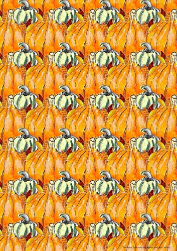 PUMPKIN PATCH BACKGROUND: A4 Backing Orange Patterned Paper for Autumn/Fall/Halloween/Thanksgiving