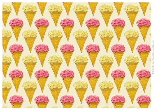 ICE CREAM CONES BACKGROUND/BACKING PAPER: A4 With Commercial Use