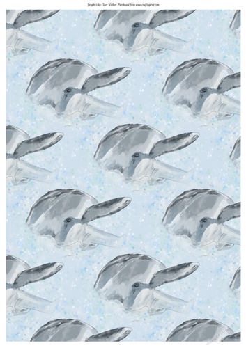 DOLPHIN BACKGROUND: A4 Dolphin Background/Backing Paper, with Commercial Use