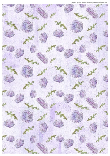 PURPLE FLORAL BACKGROUND: A4 Multi-Directional Backing Paper With Commercial Use