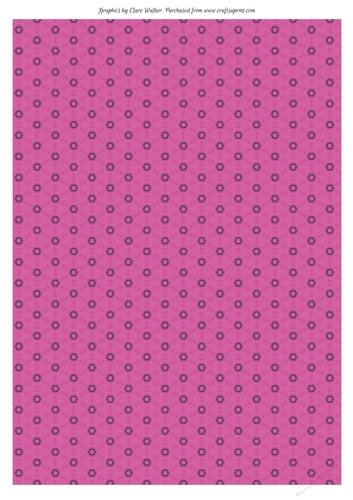 POLKA DOT HEXAGONS ON PINK: A4 Multi-Directional Patterned  Background/Backing Paper/Craft Paper With Commercial Use