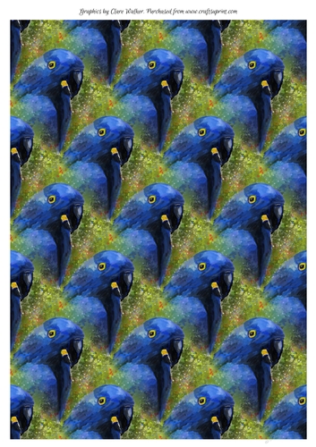 HYACINTH MACAW/BLUE PARROT BACKGROUND: A4 Backing Paper/Craft Paper With Commercial Use