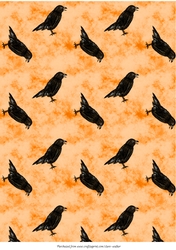 HALLOWEEN RAVEN BACKGROUND: A4 Multi-Directional Backing Paper With Commercial Use