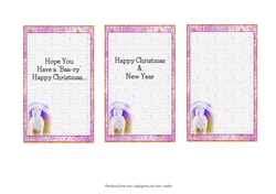 CHRISTMAS LAMB INSERTS: 1 Blank, 2 With Verse