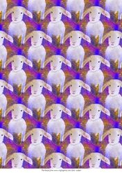 CHRISTMAS LAMB BACKGROUND: A4 Backing Paper/Printable Craft Paper, With Commercial Use.