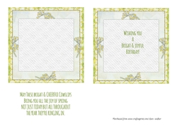 COWSLIPS: 2 Inserts, 1 Blank, 1 With Short Verse, Plus a Bonus Verse