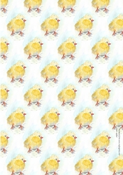 CUTE EASTER CHICK BACKGROUND: A4 Background/Backing Paper With Commercial Use