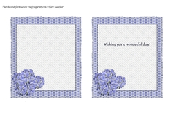 AGAPANTHUS: 2 Floral Inserts, 1 Blank, 1 WIth Short Verse/Sentiment