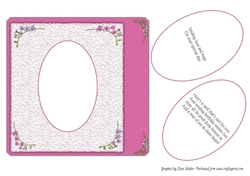 BIRTHDAY FREESIA INSERT: Approx 7x7 Blank Insert, With 2 Additional Optional Verses