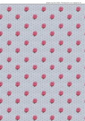 PINK ROSES & POLKA DOTS: Multi-Directional A4 Background/Backing Paper With Commercial Use