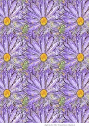 PURPLE ASTERS BACKGROUND:A4 Purple Floral Multi-Directional Backing Paper, With Commercial Use