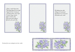 3 PERIWINKLE INSERTS: 1 Blank, 2 With Verse, Plus Bonus Mini Gift-Tag/Topper