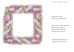FLORAL JOY: 7x7 Blank Floral Insert With Choice of 3 Verses 