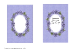 2 SPRING BLUEBELL INSERTS: 4x6, 1 Blank, 1 With Verse