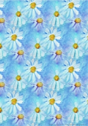WATERCOLOUR DAISY BACKGROUND: A4 Multi-Directional Floral Patterned Backing Paper