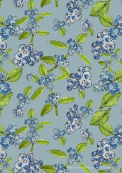 FORGET-ME-NOT BACKGROUND: A4 Multi-Directional Floral Patterned Backing Paper