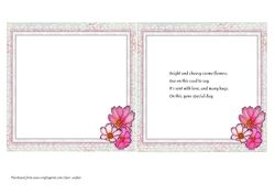 2 PINK COSMOS AND LACE INSERTS: 1 Blank, 1 With Verse