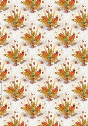 AUTUMNAL PATTERNED BACKGROUND: A4 Autumn, Fall or Thanksgiving Backing Paper
