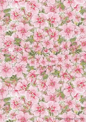 PINK FLORAL BACKGROUND: A4 Bizzie Lizzie Flower-Patterned Backing Paper