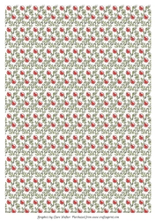 CHRISTMAS BERRIES BACKGROUND: A4 Christmas Background Paper, With Commercial Use