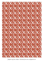 POINSETTIAS - Christmas Background Paper With Commercial Use