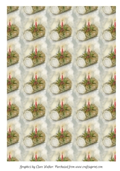  YULE LOG - Christmas Background Paper With Commercial Use