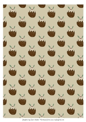 CHRISTMAS PUDDING- Background Paper with Commercial Use