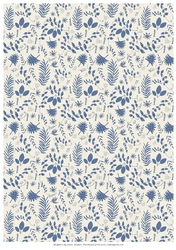 BOTANICAL LEAF PRINT BACKGROUND in Blue, A4-Sized With Commercial Use